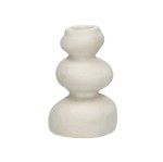 Świecznik na świecę stołową z papier-maché Apilar 14, złamana biel - Pomax