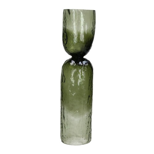 Wazon świecznik szklany Diabolo Green 45 - Pomax