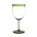Kieliszki do wina ze szkła borokrzemowego z paskiem Tarifa, zielone, 6-pak -  Pomax