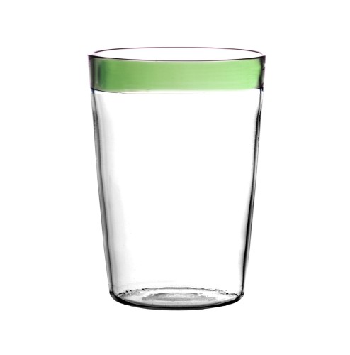Szklanki do napojów ze szkła borokrzemowego z paskiem Tarifa, zielone, 6-pak - Pomax