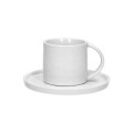 Filiżanki porcelanowe ze spodkiem Porcelino 100 ml białe, 6 szt - Pomax