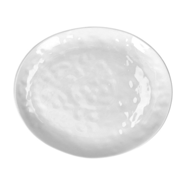 Talerze obiadowe owalne porcelanowe Porcelino białe, 4 szt - Pomax