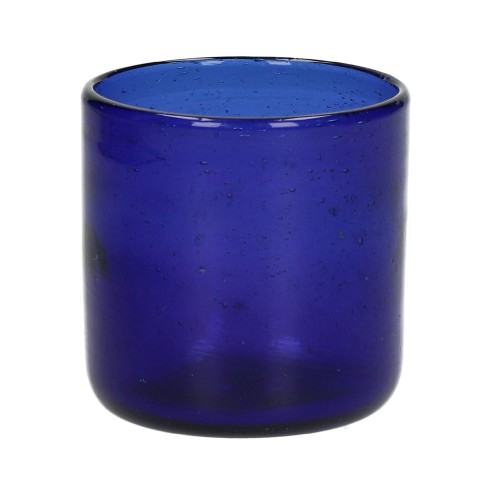 Niskie szklanki ze szkła bąbelkowego Vico, niebieskie, 6 szt - Pomax