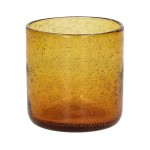 Niskie szklanki ze szkła bąbelkowego Vico, bursztyn, 6 szt - Pomax