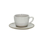 Filiżanka ze spodkiem Primeval 100 ml, jasnoszary, 4 szt - Pomax