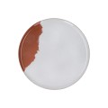 Talerze deserowe porcelanowe Mariage białe terracotta, 4 szt - Pomax