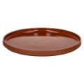 Talerze obiadowe z rantem Rasa brąz terakota, 4 szt - Pomax