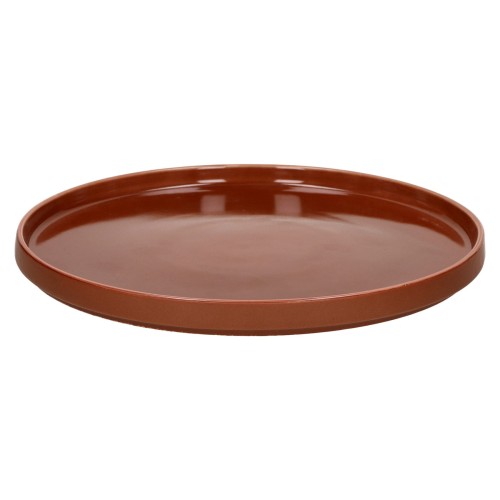 Talerze obiadowe z rantem Rasa brąz terakota, 4 szt - Pomax