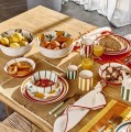Talerze obiadowe porcelanowe Mykonos rust, 4 szt - Pomax