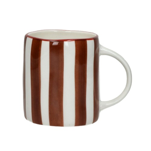 Kubki porcelanowe z uchem Mykonos 375ml rust, 6 szt - Pomax