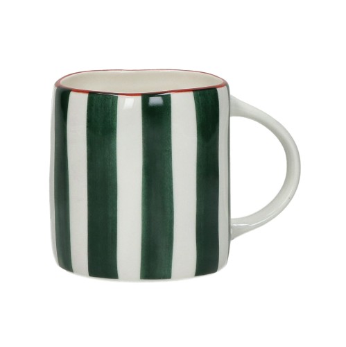 Kubki porcelanowe z uchem Mykonos 375ml zielone, 6 szt - Pomax