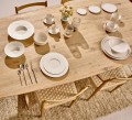 Talerze deserowe z rantem porcelanowe Leggero białe, 4 szt - Pomax