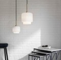 Szklana lampa wisząca Megumi Ø28, opal mosiądz - PLEASE WAIT to be SEATED