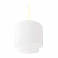 Szklana lampa wisząca Megumi Ø28, opal mosiądz - PLEASE WAIT to be SEATED