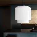 Szklana lampa wisząca Megumi Ø28, opal czarny - PLEASE WAIT to be SEATE