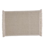 Dywanik łazienkowy z frędzlami Ellie 50x70, z bawełny i lnu - Tell Me More