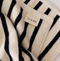 Ręcznik kąpielowy frotte w paski Bonnie Black 70x140 cm - Tell Me More
