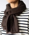 Miękki szal z wełny i jedwabiu Luca 70x180, brązowy - Tell Me More