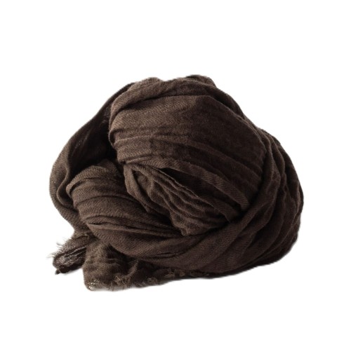 Miękki szal z wełny i jedwabiu Luca 70x180, brązowy - Tell Me More