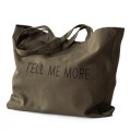 Torba shoper na zakupy płócienna 39x10x39, Khaki - Tell Me More
