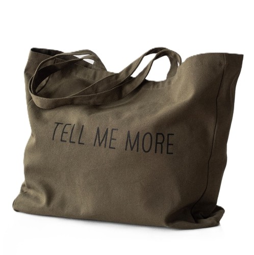 Torba shoper na zakupy płócienna 39x10x39, Khaki - Tell Me More