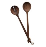 Łyżki do sałatek drewniane z orzecha Levi, 2 elementy - Tell Me More
