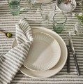 Lniany obrus w paski Leon 145x330, Seagrass - Tell Me More