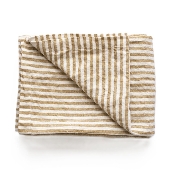 Lniany obrus w paski Leon 145x145, Spice - Tell Me More