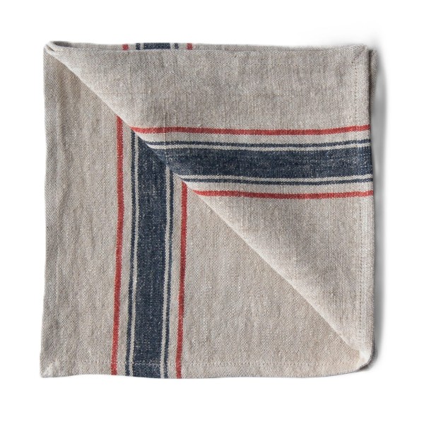 Serwetki z grubego lnu Astrid Navy, 4 szt - Tell Me More
