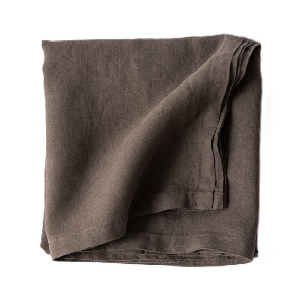 Obrus z miękkiego lnu stone washed 145x270, Taupe - Tell Me More