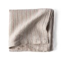 Obrus z miękkiego lnu stone washed 145x330, Hazelnut stripe - Tell Me More