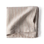 Obrus z miękkiego lnu stone washed 145x330, Hazelnut stripe - Tell Me More
