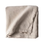 Obrus z miękkiego lnu stone washed 145x330, ciepły szary - Tell Me More