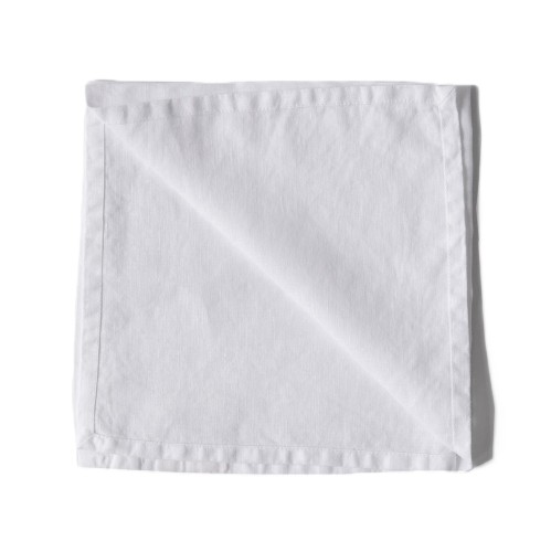 Lniane serwetki na stół z lnu stonewashed białe, 4 szt - Tell Me More
