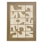 Obraz 3D z reliefem Castille Green Khaki 60x80, khaki - Atmosphera