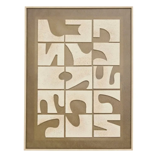 Obraz 3D z reliefem Castille Green Khaki 60x80, khaki - Atmosphera