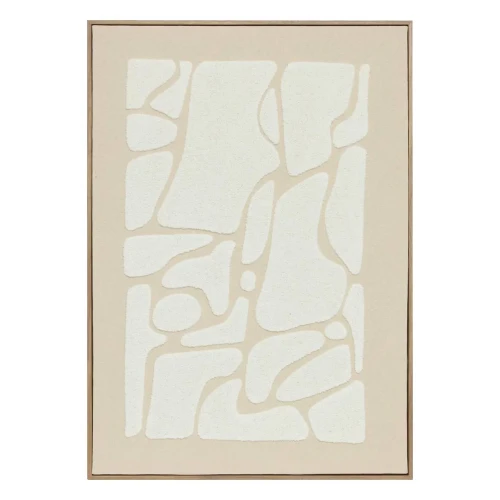 Obraz z reliefem wypukłym wzorem Ziad 50x70, beżowy - Atmosphera