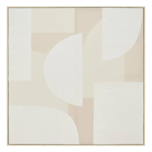 Płótno z reliefem Bhavik 3D 90x90, beżowe - Atmosphera