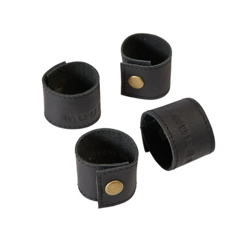Obrączki na serwetki ze skóry naturalnej bawolej Camou Black, 4 sztuki - Muubs