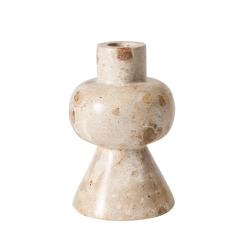 Marmurowe świeczniki na świece stołowe Vita Seashell, 2 szt - Muubs