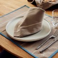 Podkładki materiałowe na stół z niebieską lamówką, 6 szt - Andersen Furniture