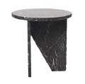 Okrągły stolik z marmuru Verde Black Marble, czarny - Muubs