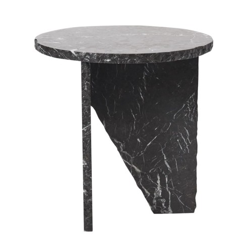 Okrągły stolik z marmuru Verde Black Marble, czarny - Muubs