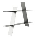 Półka na ścianę metalowa A-Shelf 78x12x67, srebrna stal - Andersen Furniture