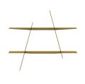 Półka na ścianę metalowa A-Shelf 52x9x46, kolor mosiądz - Andersen Furniture