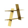 Półka na ścianę metalowa A-Shelf 52x9x46, kolor mosiądz - Andersen Furniture