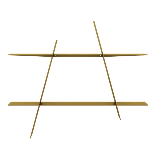 Półka na ścianę metalowa A-Shelf 78x12x67, kolor mosiądz - Andersen Furniture