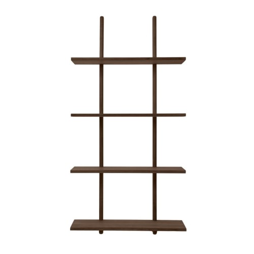 Duża półka ścienna dębowa Essence 70x25x140, Smoked - Andersen Furniture