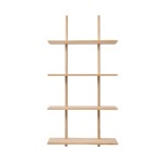 Duża półka ścienna dębowa Essence 70x25x140, Nature Oak - Andersen Furniture