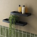 Wąska półka drewniana Sleek Shelf Beech 32, czarna - Andersen Furniture